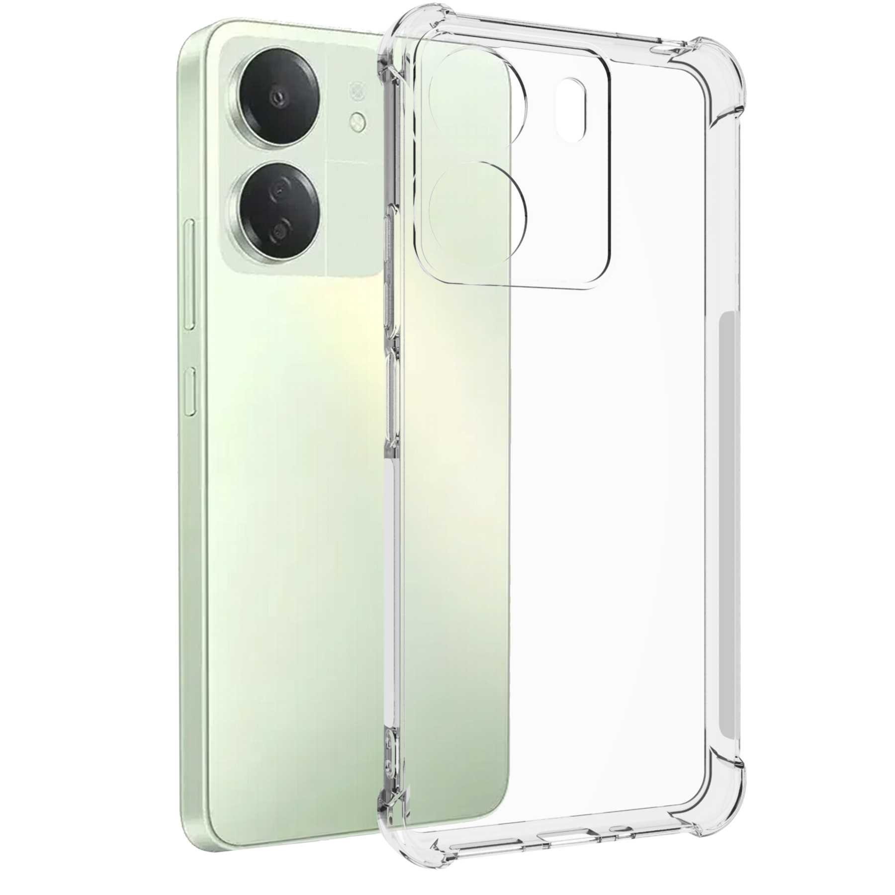 mtb more energy Smartphone-Hülle Clear Armor Case für Xiaomi Redmi 13C (6.71), Transparente TPU Schutzhülle Case Backcover mit Anti-Shock Verstärkung