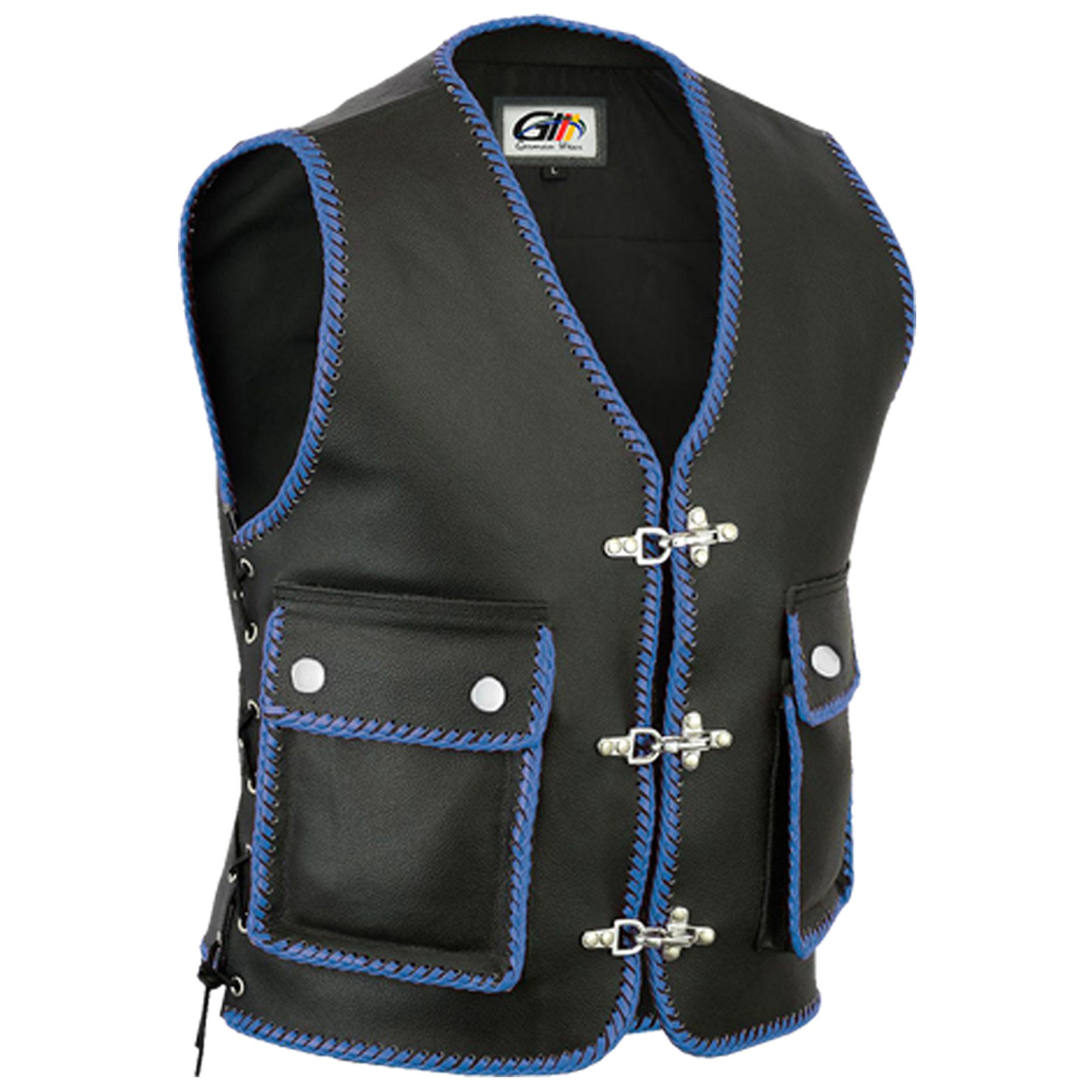 German Wear Motorradweste GW688 Motorrad Lederweste günstig online kaufen