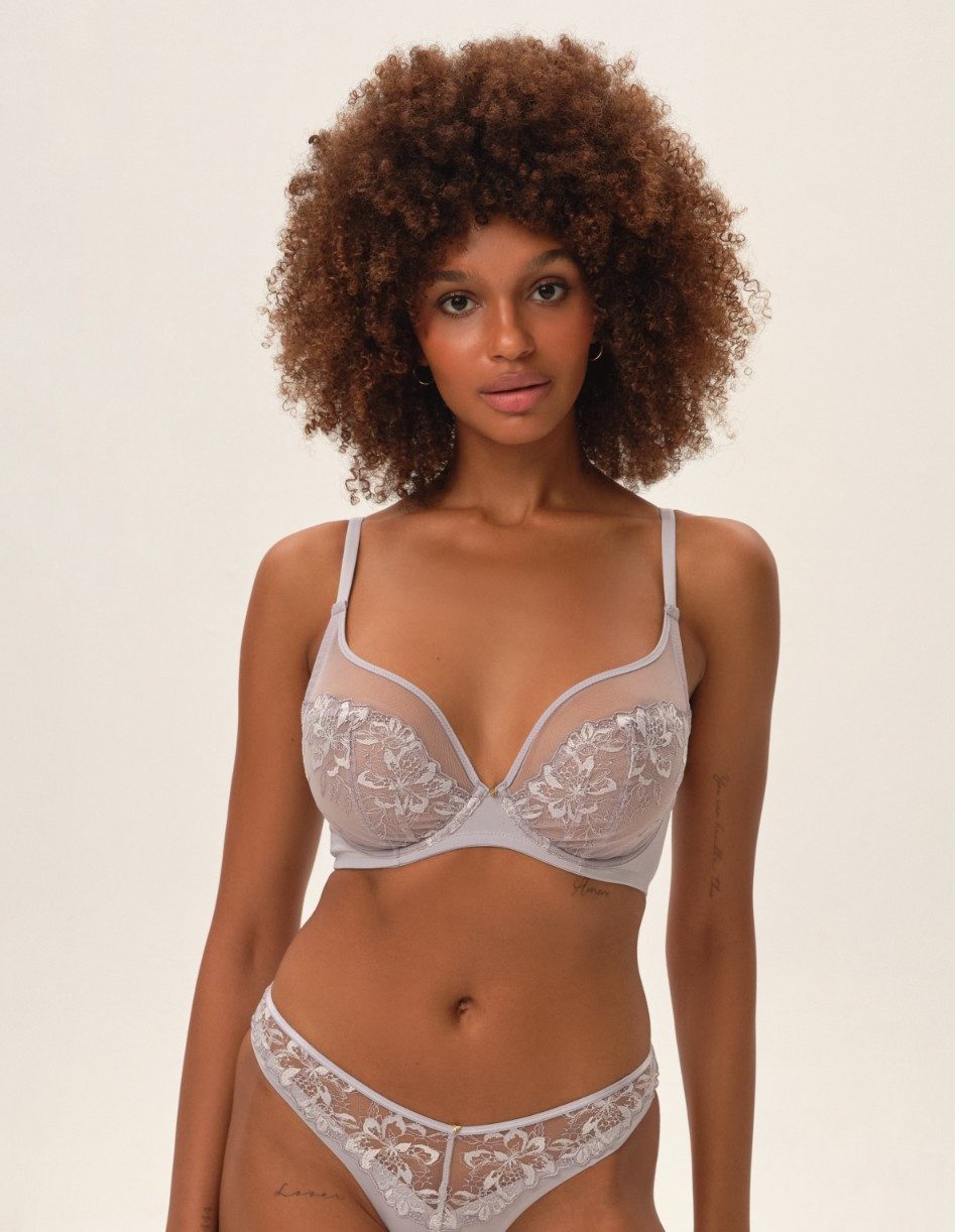 ESOTIQ Soft-BH Soft-BH Oleksa, transparentes Mesh, Stickerei
