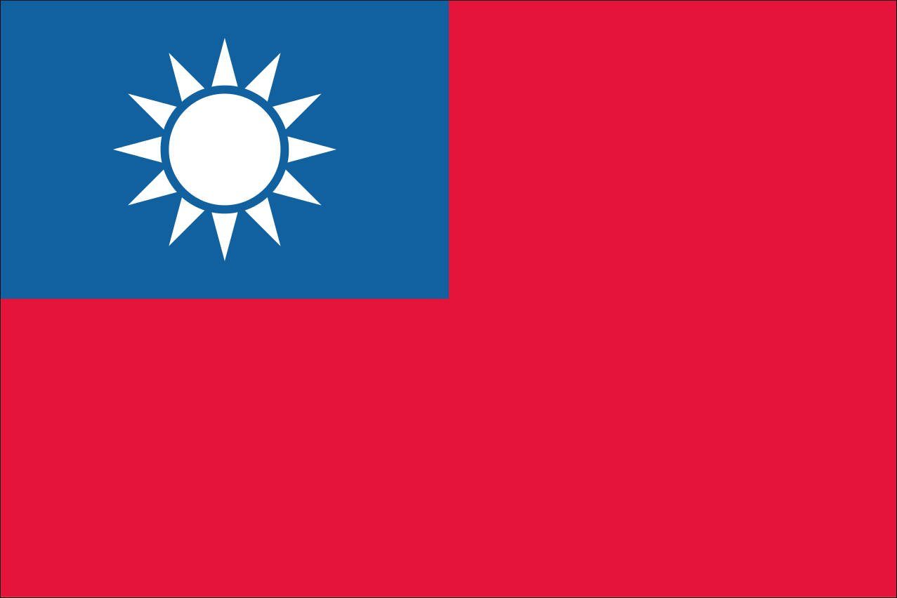 flaggenmeer Flagge Flagge Taiwan 110 g/m² Querformat