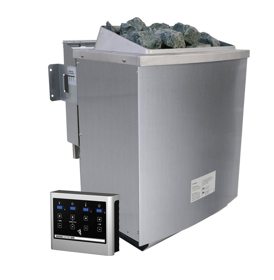 Thumbnail - Karibu Sauna Jarin, BxTxH: 210 x 210 x 202 cm, 68 mm, (Set) 9-kW-Bio-Ofen mit externer Steuerung