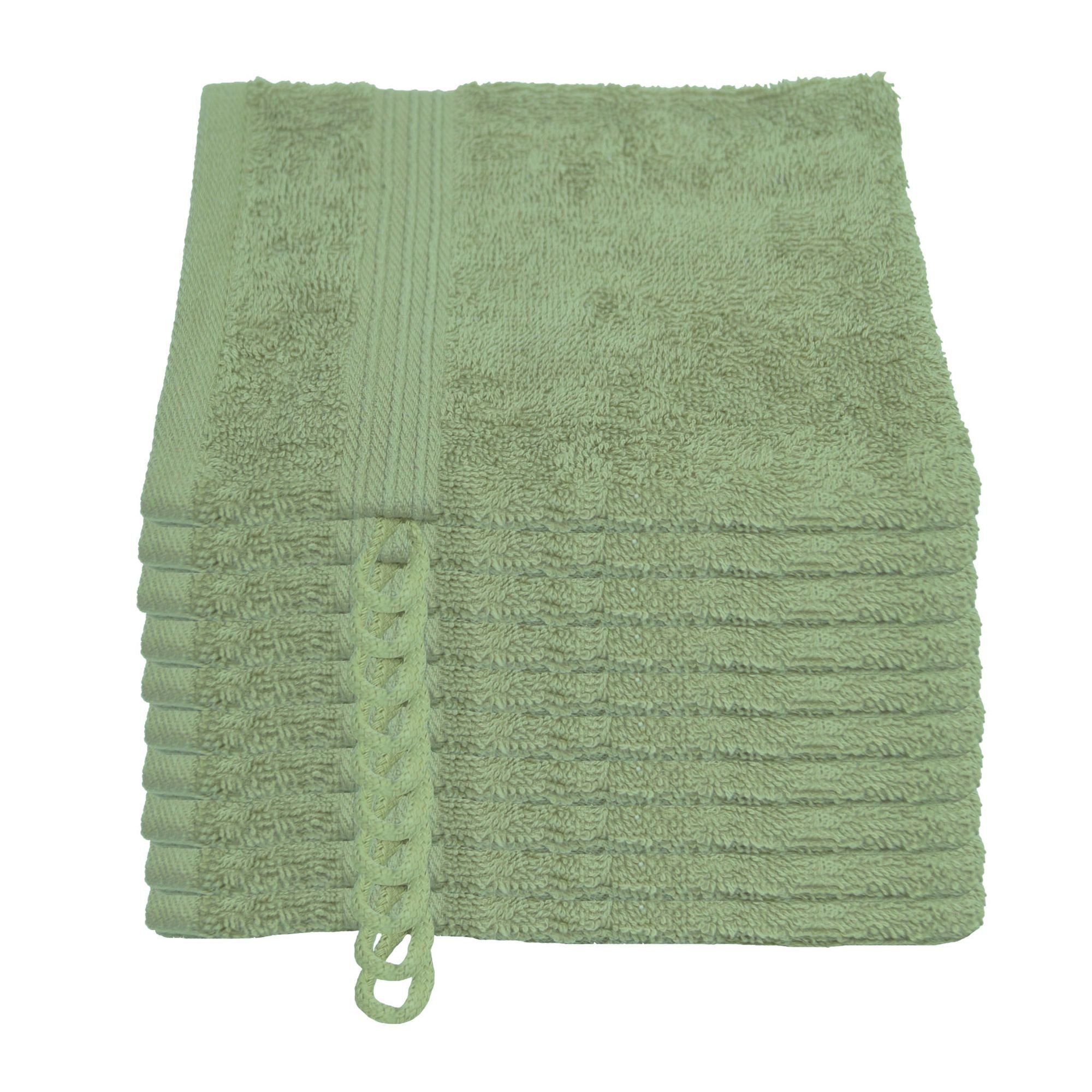 Julie Julsen Waschhandschuh 10-Waschhandschuh-Lindgrün-Waschhandschuh 15 x 21 cm, (10-St)