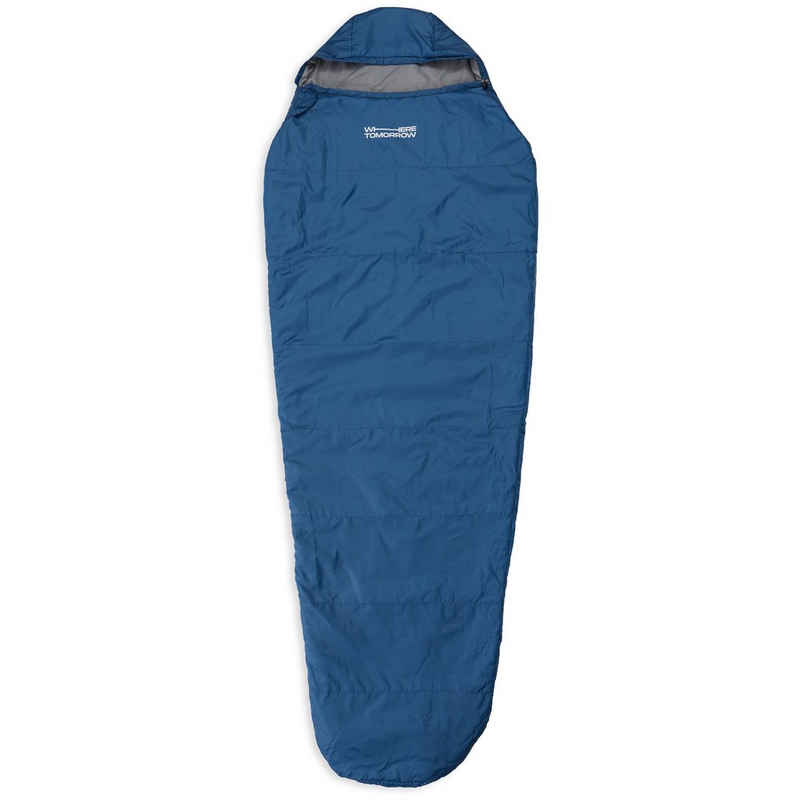 Lumaland Schlafsack »Small and Light«, 220 x 80 x 50 cm inkl. Packsack kleines Packmaß  26 x 14 cm gepackt 700g Ultraleicht für Outdoor Royal Blau