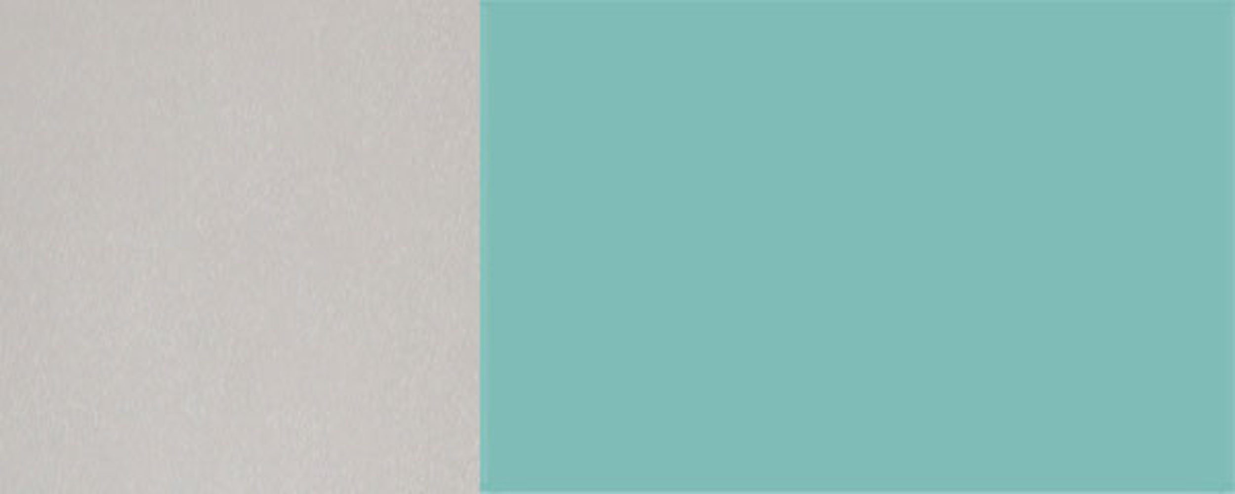 Feldmann-Wohnen Unterschrank 3 50cm Schubladen Hochglanz Selbsteinzug) Napoli Korpusfarbe RAL (Napoli) (Vollauszug lichtgrün 6027 & Front