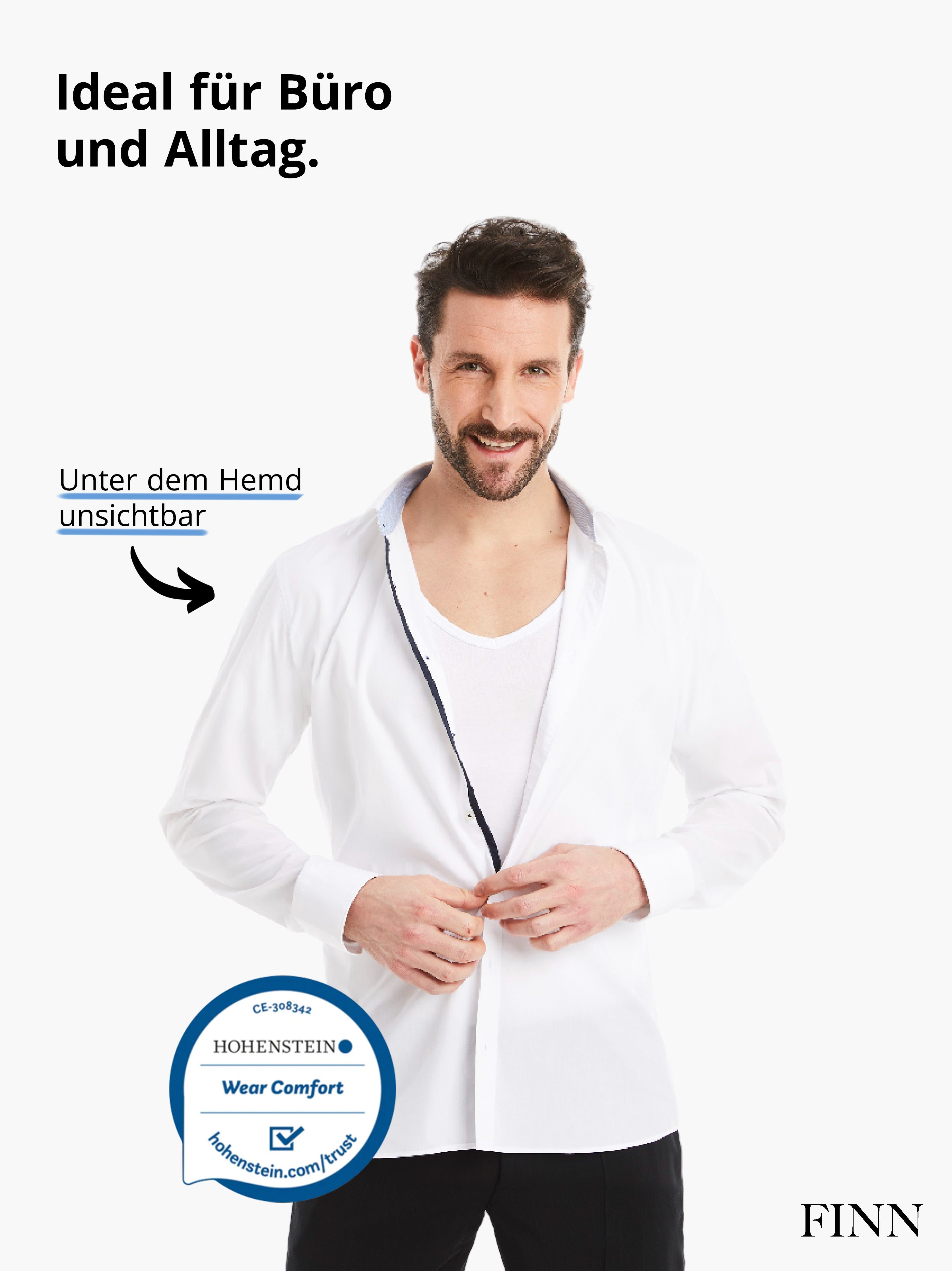 FINN Design Achselhemd Business Unterhemd Herren Ärmelloses Tank-Top Das perfekte Achsel-Shirt für Männer unter Hemd und Anzug – Bild 3 von 5