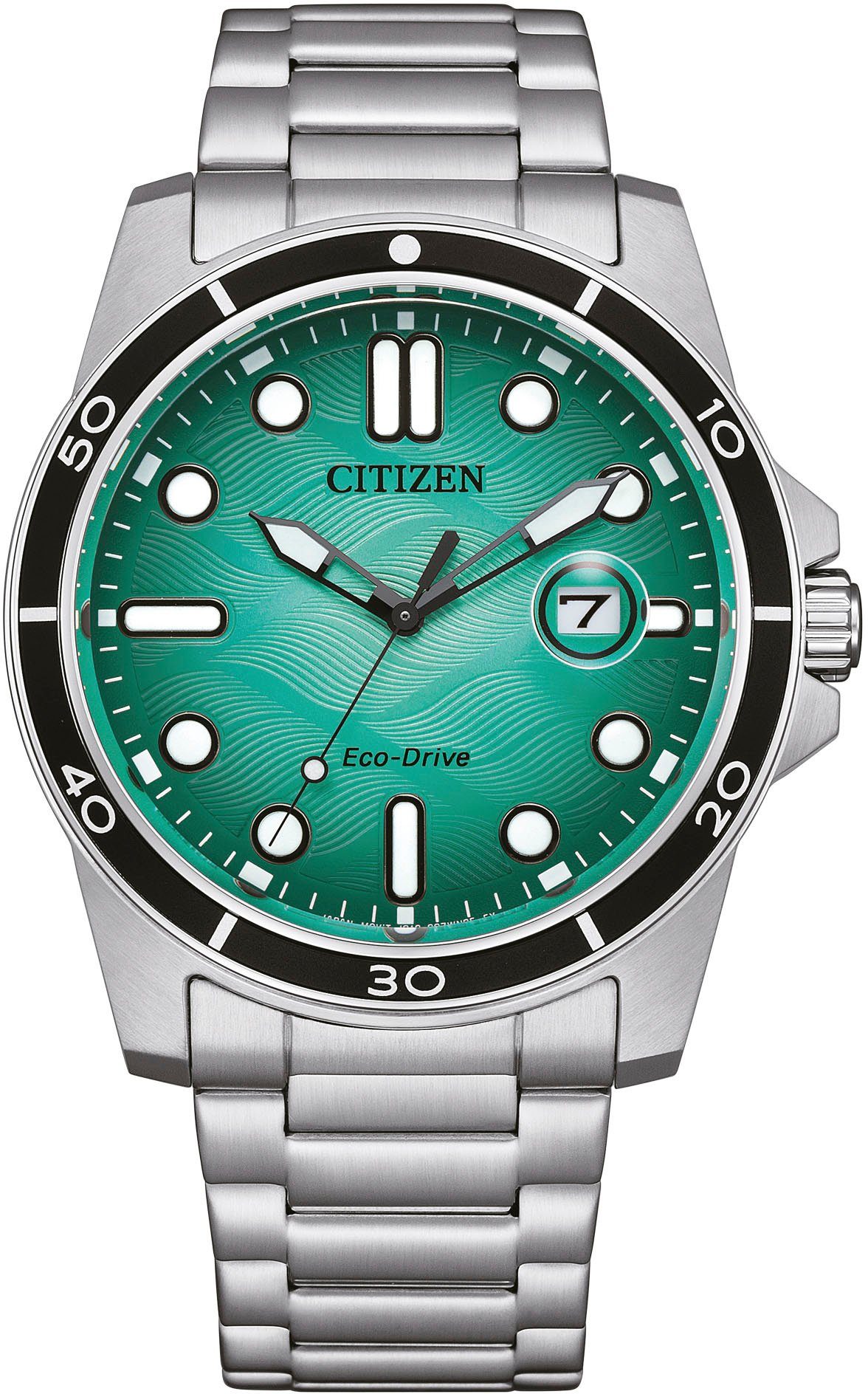 Citizen Solaruhr AW1816-89L, Armbanduhr, Herrenuhr, Edelstahlarmband, bis 10 bar wasserdicht, Datum