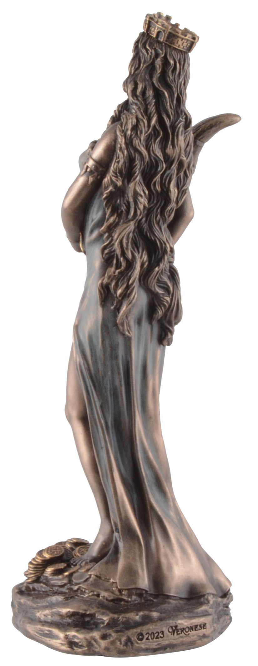 Göttin ca. Größe: direct bronziert, Gmbh 6x6x16 cm Fortuna, coloriert, Vogler Dekofigur Veronesedesign, Römische L/B/H