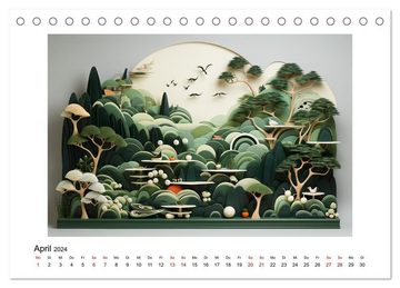 CALVENDO Wandkalender Paper Art (Tischkalender 2024 DIN A5 quer), CALVENDO Monatskalender