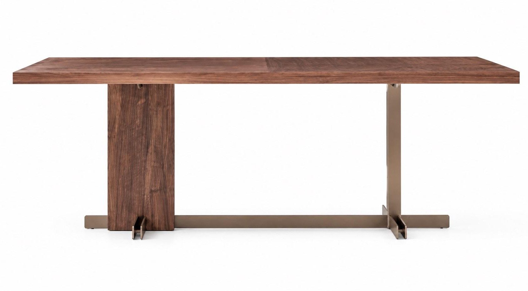 Xlmoebel Stehtisch Eleganter rechteckiger Holztisch in Braun für modernes Esszimmer, Made in Europa