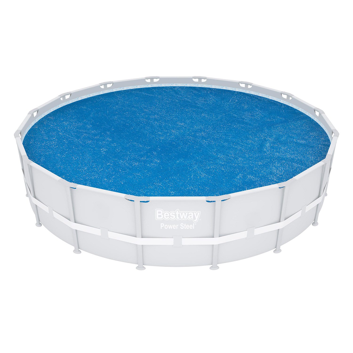Bestway Solarabdeckplane Flowclear™ Ø 462 cm (Packung, 1-St., Zur schnellen Erwärmung des Wassers bei Sonneneinstrahlung), blau, rund