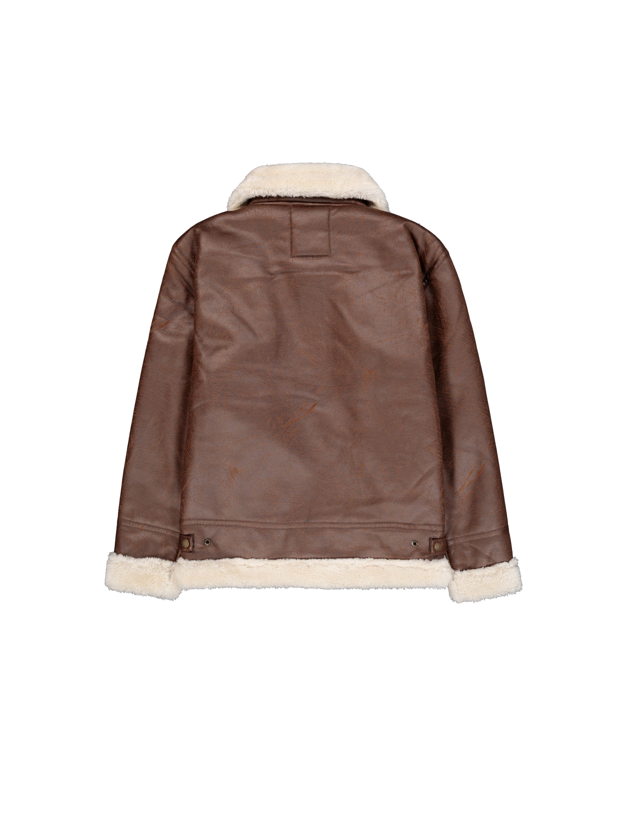 Alpha Industries Lederimitatjacke B-3 Faux Leather Kunstfaser, regular fit – Bild 5 von 5