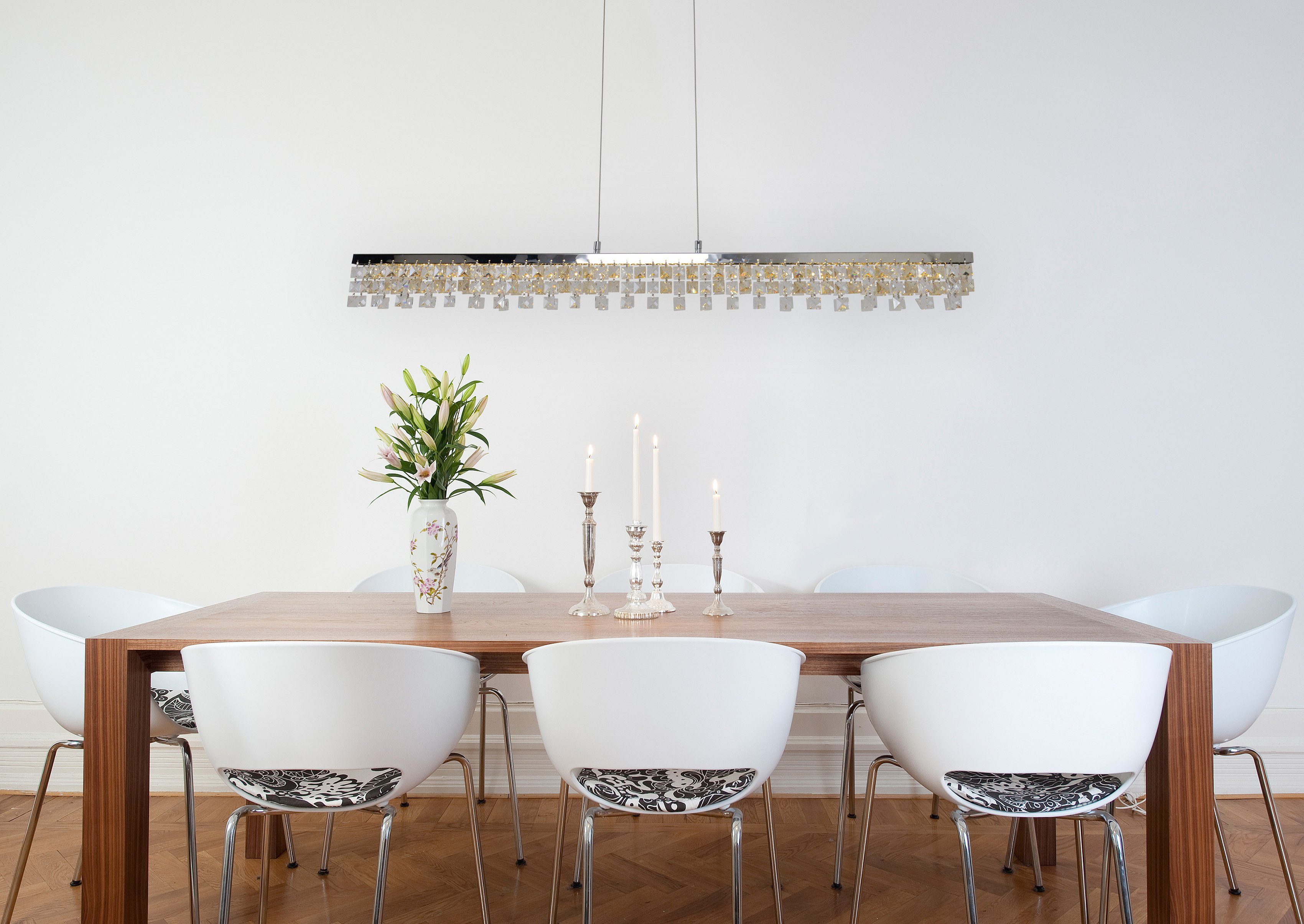 näve LED Pendelleuchte Diamonds, LED fest integriert, Warmweiß, LED Hängelampe, LED Hängeleuchte