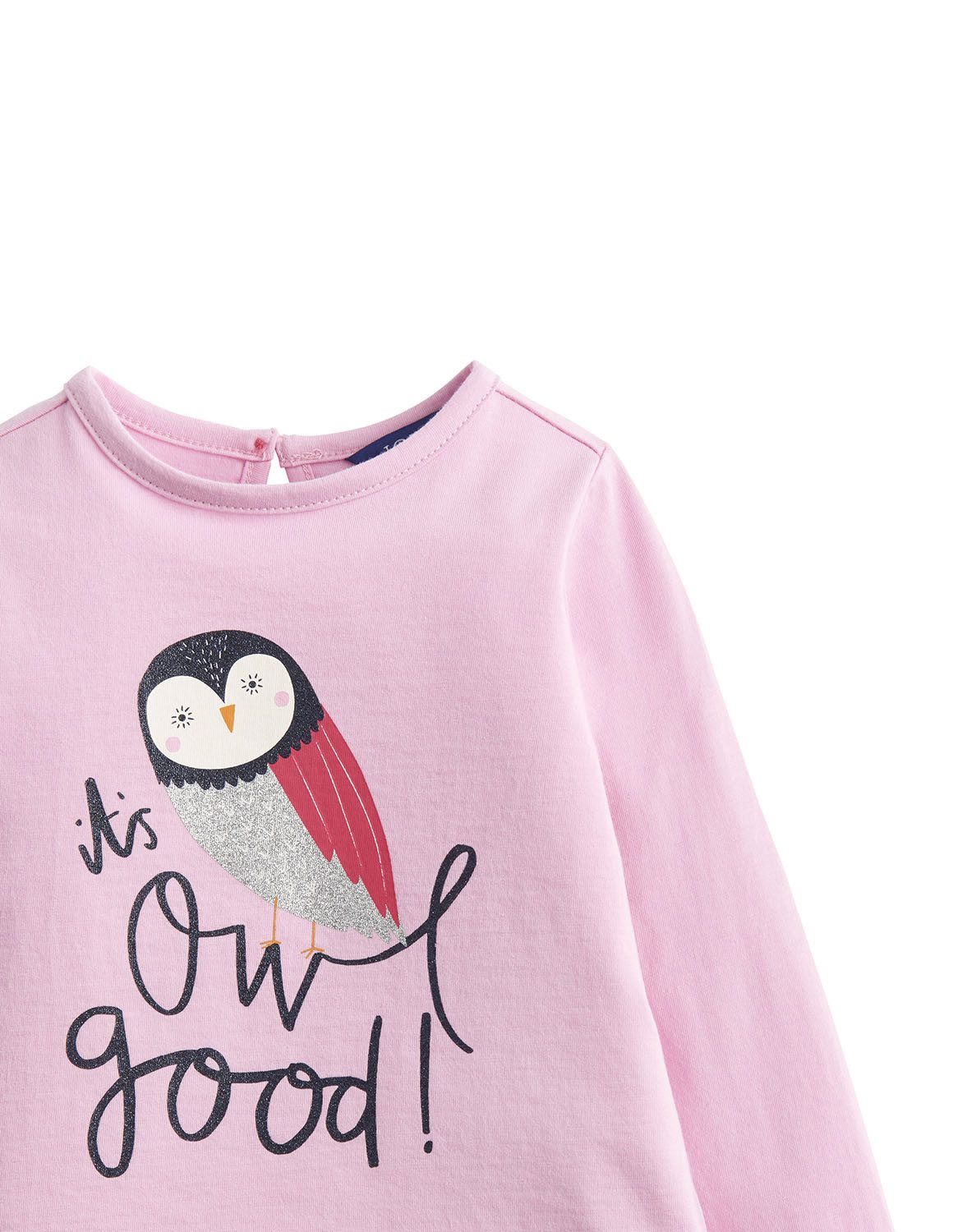 Tom Joule Langarmshirt Tom Joule Langarmshirt rosa mit glitzernder Eule