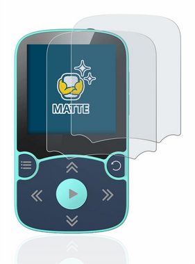 BROTECT Schutzfolie für AGPtek A65X MP3 Player with clip, Displayschutzfolie, 2 Stück, Folie matt entspiegelt
