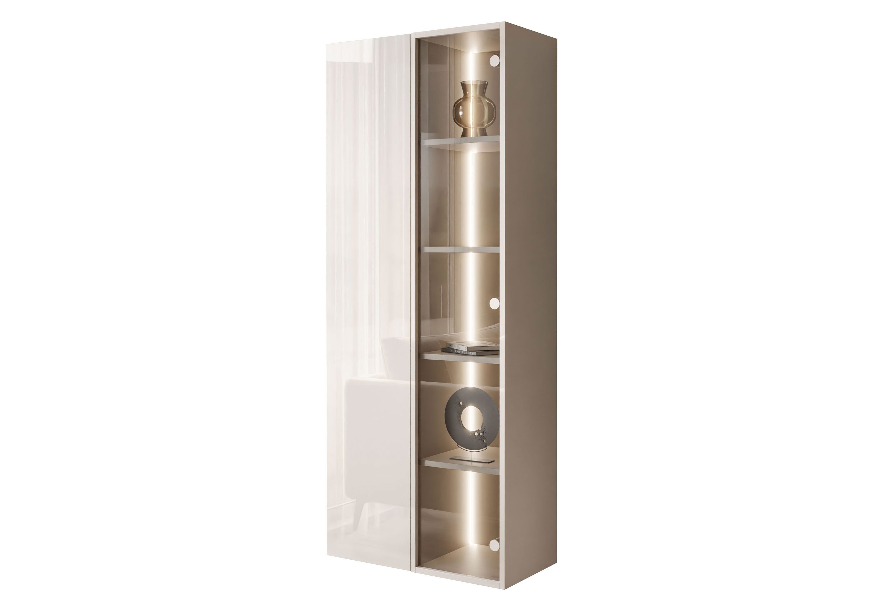 Lookway Vitrine Hängende Vitrine CARMEN mit LED-Beleuchtung (1x Vitrine) Breite 60 cm