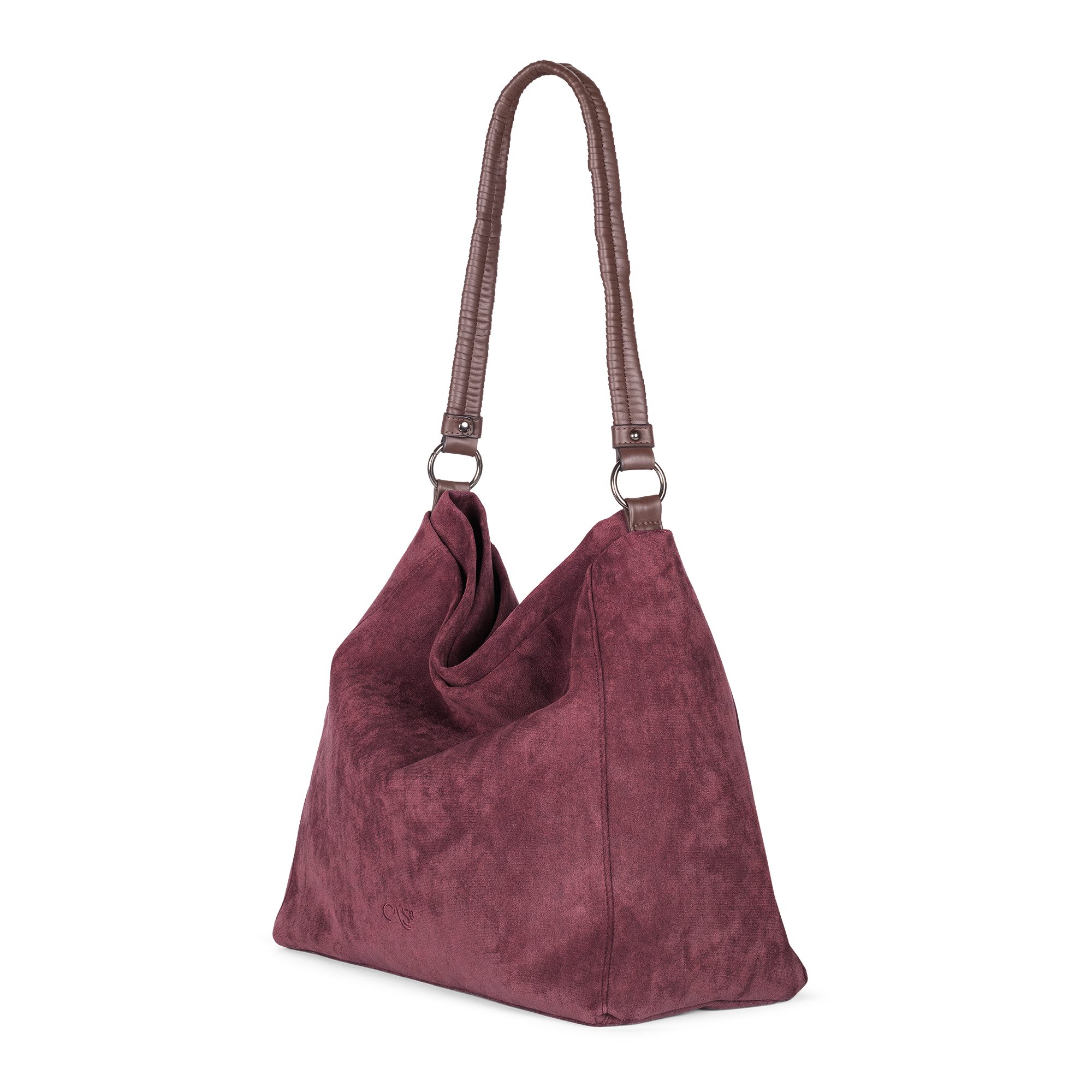 Cas8 Shopper Rike 34850 aus veganem Suede mit viel Platz und viel Funktionalität