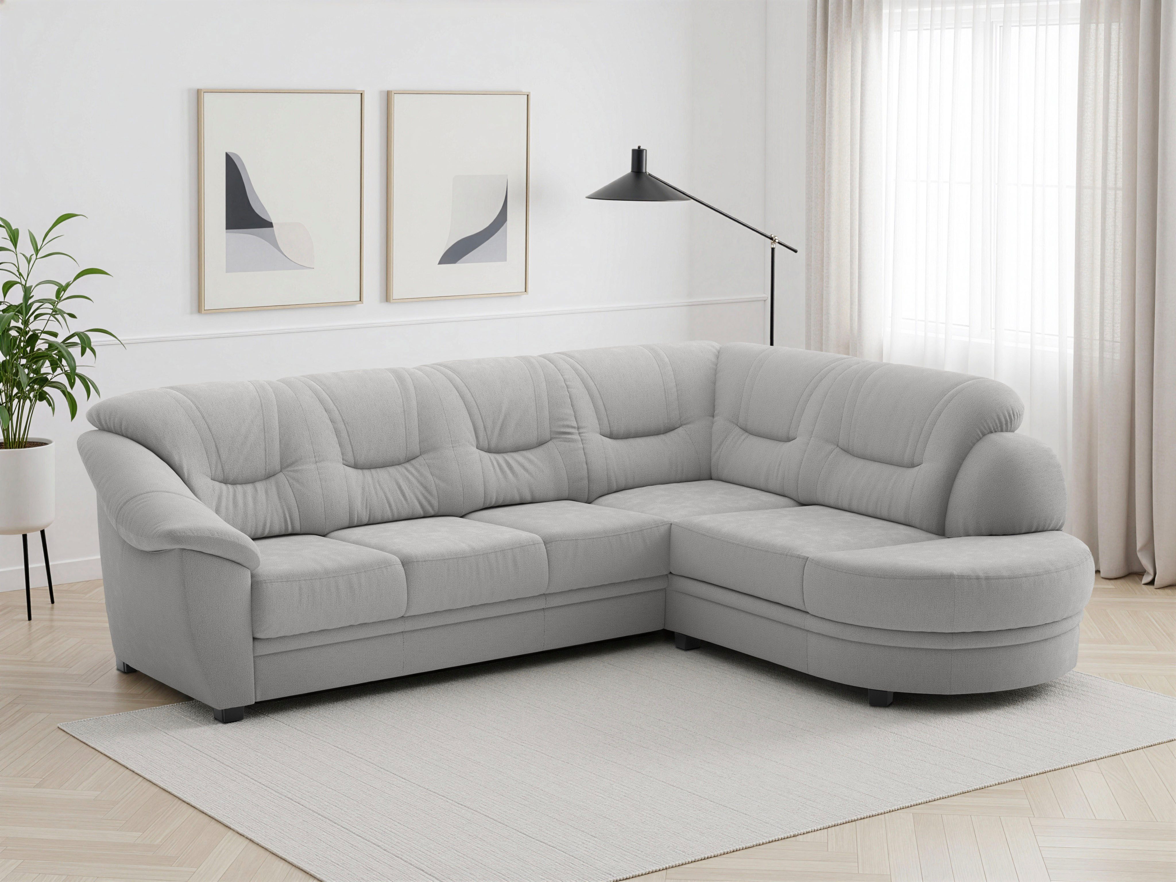 sit&more Ecksofa Savona L-Form, B: 267 cm, Couch mit Federkern, Komfortsitzhöhe 46 cm, optional mit Schlaffunktion