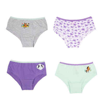 United Labels® Panty Spirit Panty für Mädchen Pferde Unterwäsche Bunt (4er Pack)