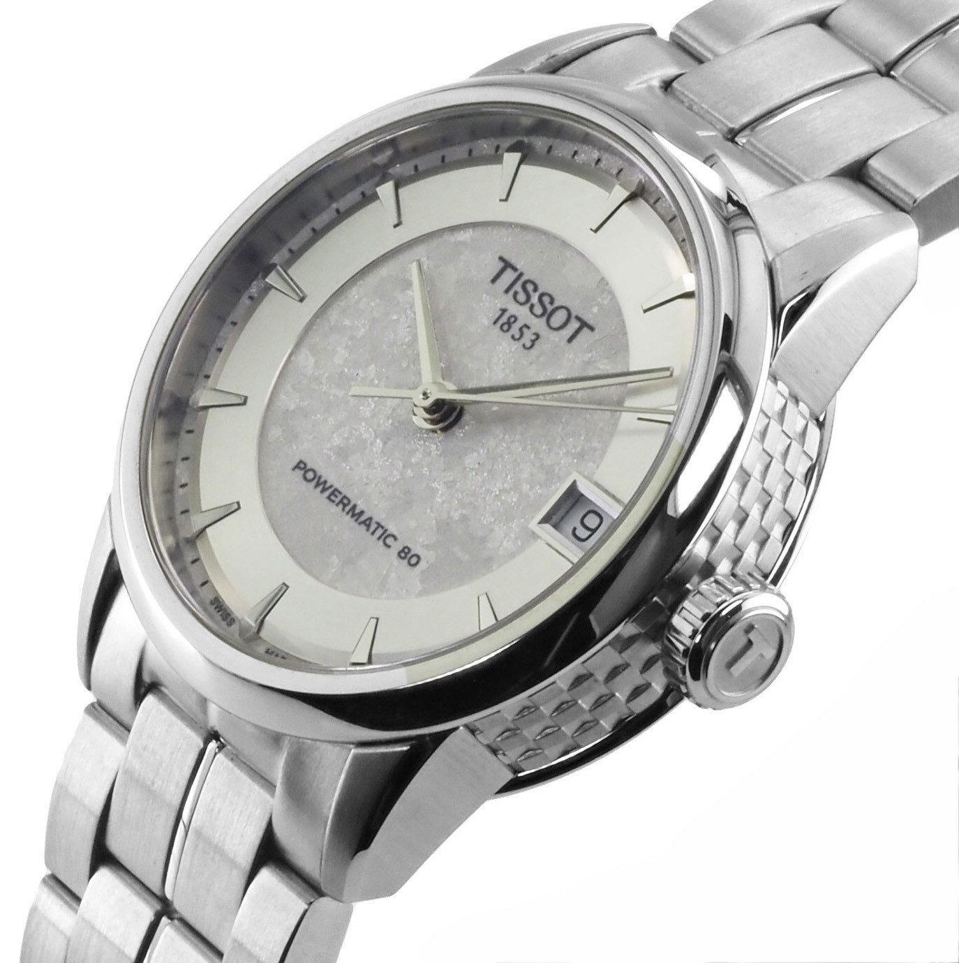 Tissot Automatikuhr schweizer Damen Uhr 33 mm Ø T0862071103110 Powermatic 80, Glasboden mit Aufdruck "Schweizer Jungfraubahn"