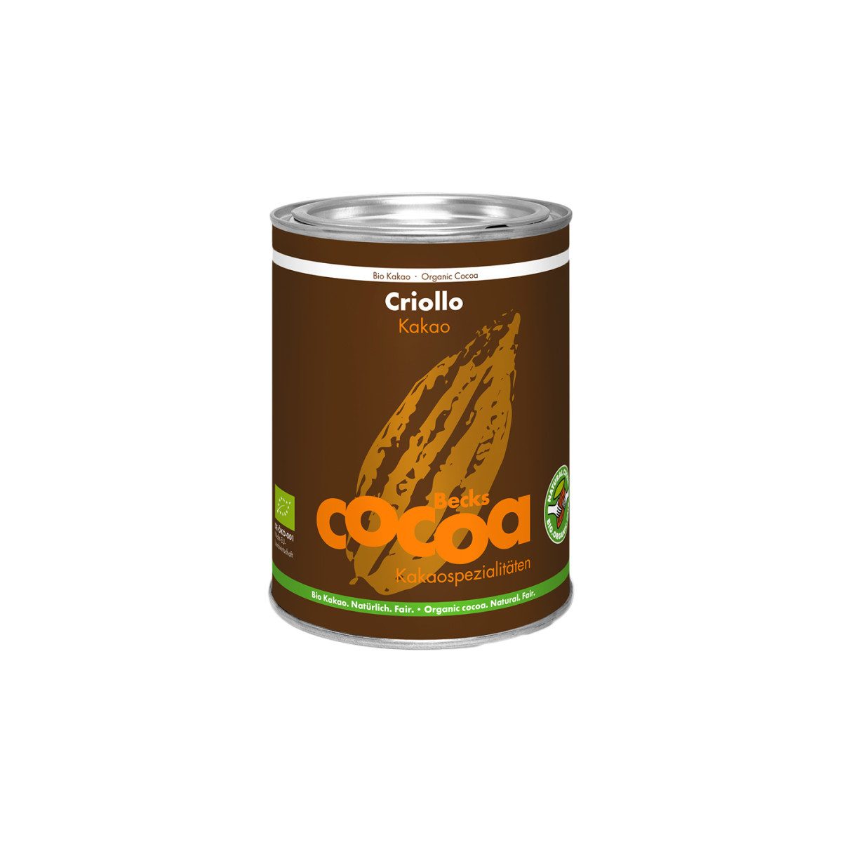 Becks Cocoa Schokolade Bio-Kakao Becks Cacao Criollo 100 % ohne Zusatzstoffe, 200 g