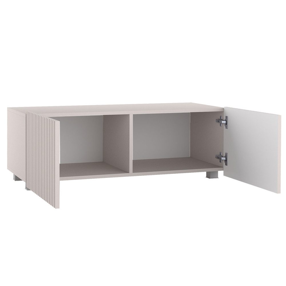 Lomadox Lowboard KEMPTEN-132, in kaschmir, Rillenfront, 100cm breite, Softc günstig online kaufen