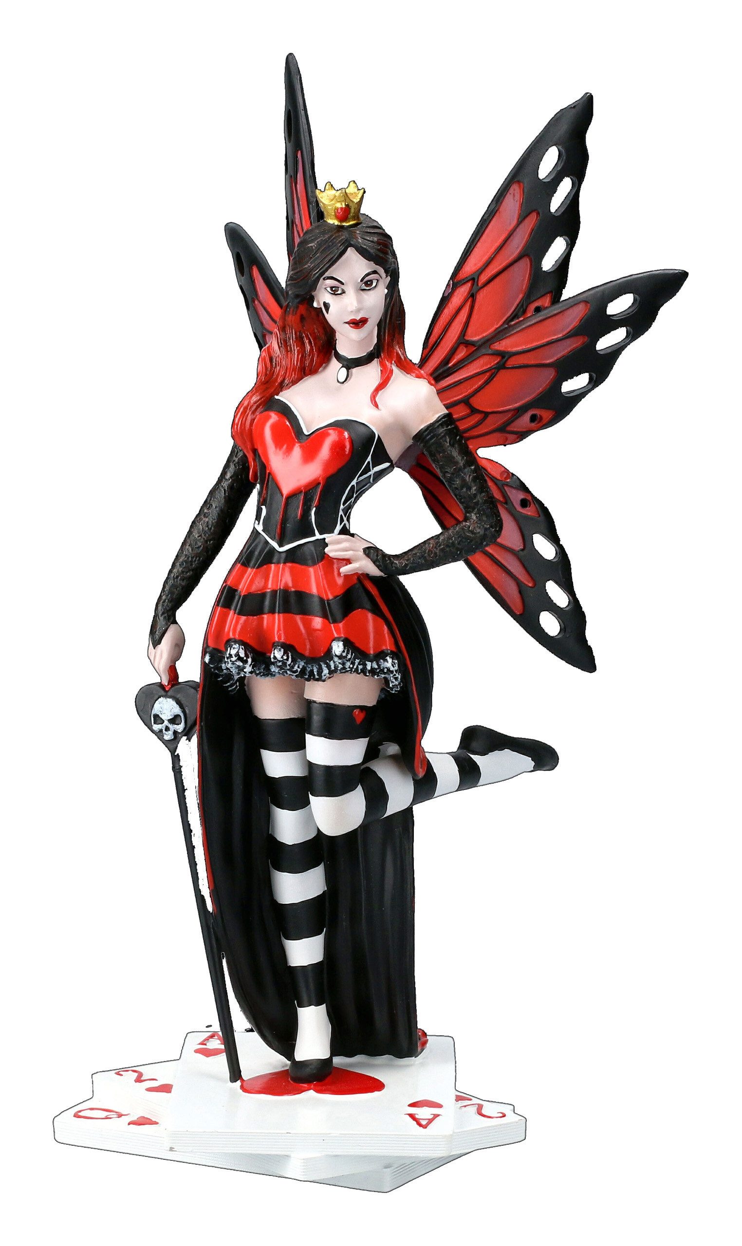Figuren Shop GmbH Fantasy-Figur Elfen Figur - Queen of Hearts - Wonderland Fairies - Fee Gothic