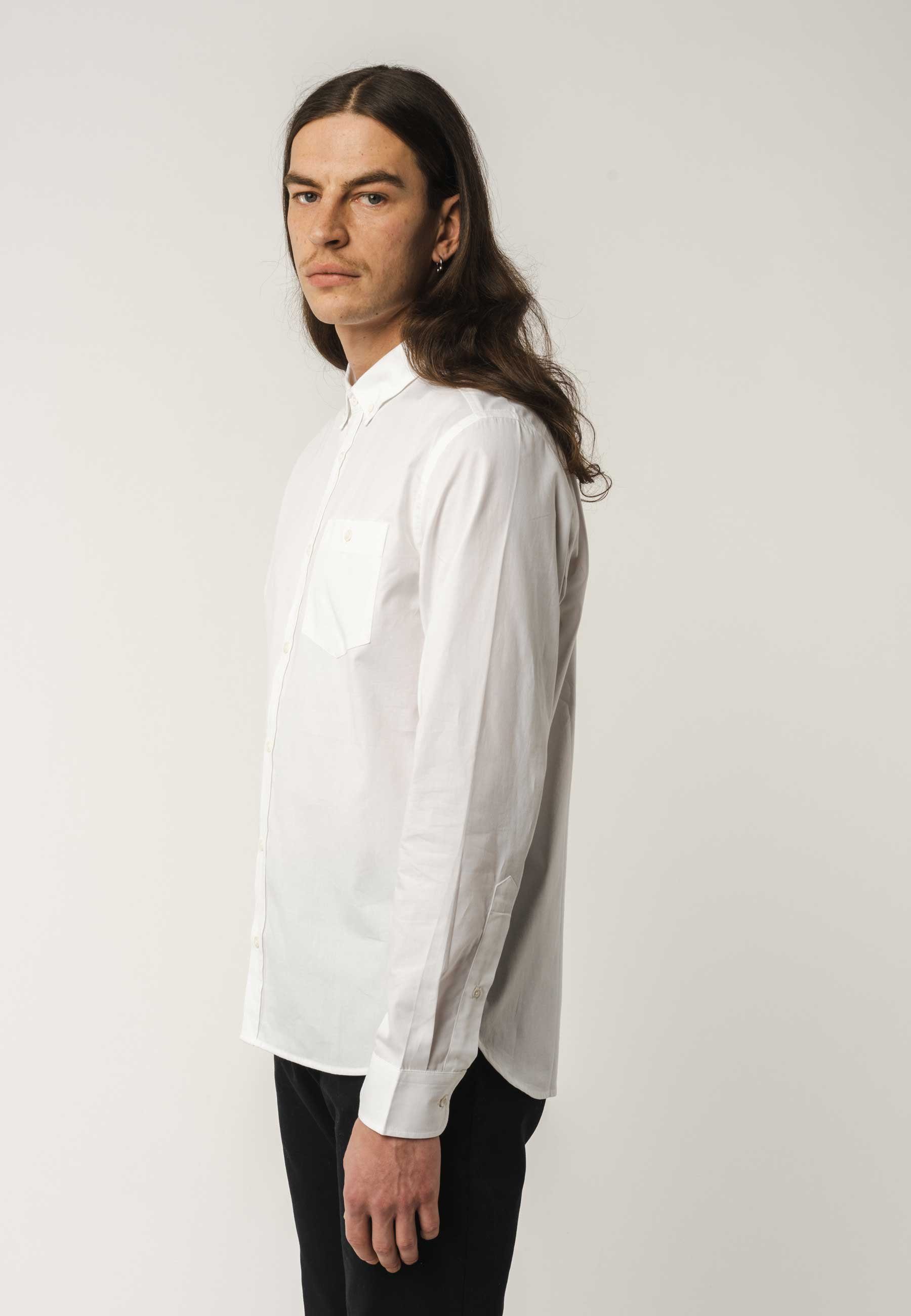 MELA Langarmhemd Hemd Style AJAY Button-down Kragen