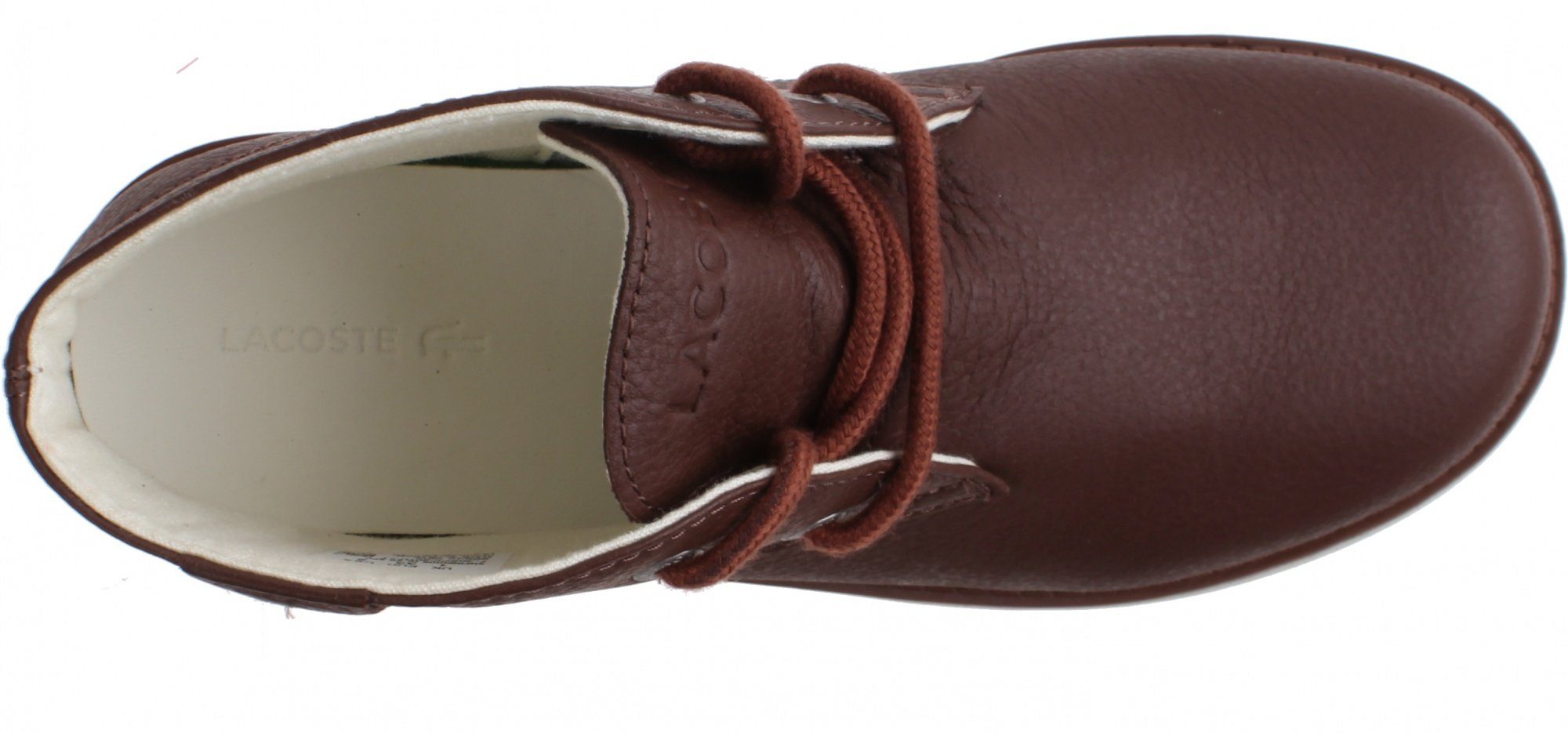 Lacoste Jungen Kinder Schuhe Leder Boots Boot Stiefeletten Stiefel braun Schnürstiefel
