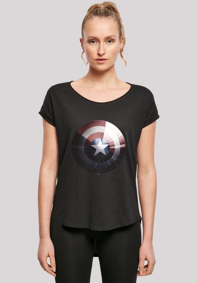 F4NT4STIC T-Shirt Marvel Superhelden Captain America Shield Shiny\' Print