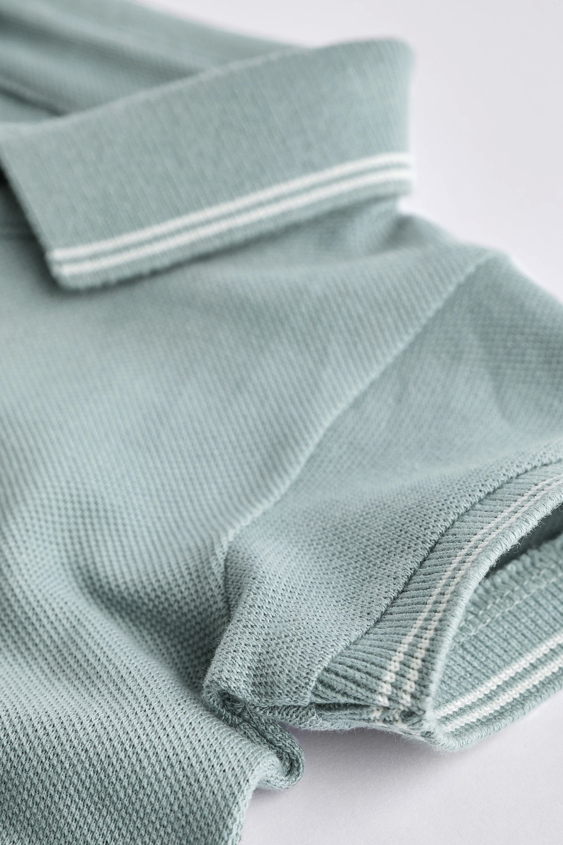 Next Shirtbody Body (1-tlg) Piqué-Poloshirt mit für Babys Sage Green