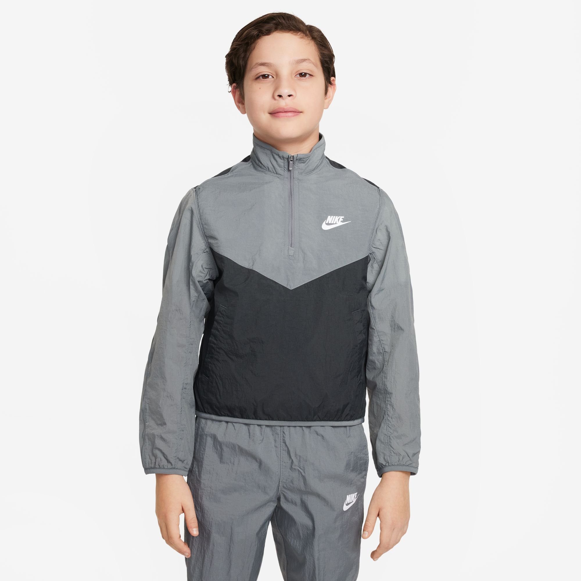 Sportswear Nike TRACKSUIT GREY/ANTHRACITE/WHITE SMOKE KIDS' Trainingsanzug BIG