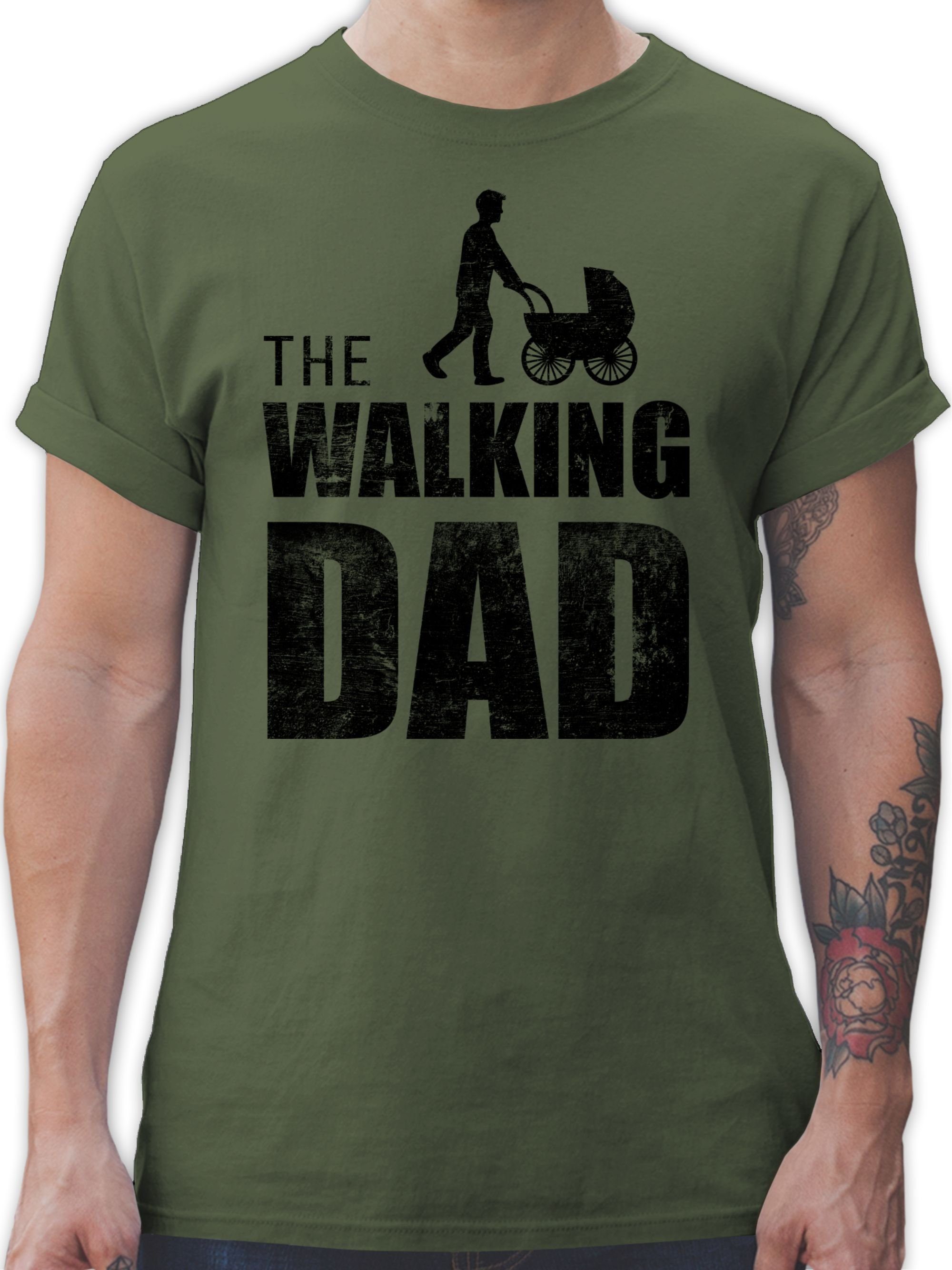 Shirtracer T-Shirt The Walking Dad Vatertag Geschenk für Papa 3 Army Grün