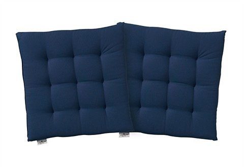 TOM TAILOR HOME Sitzkisssen TOM DOVE, 2er unifarbenes, Sitzkissen abgestepptes Dove, Pack TAILOR royalblau