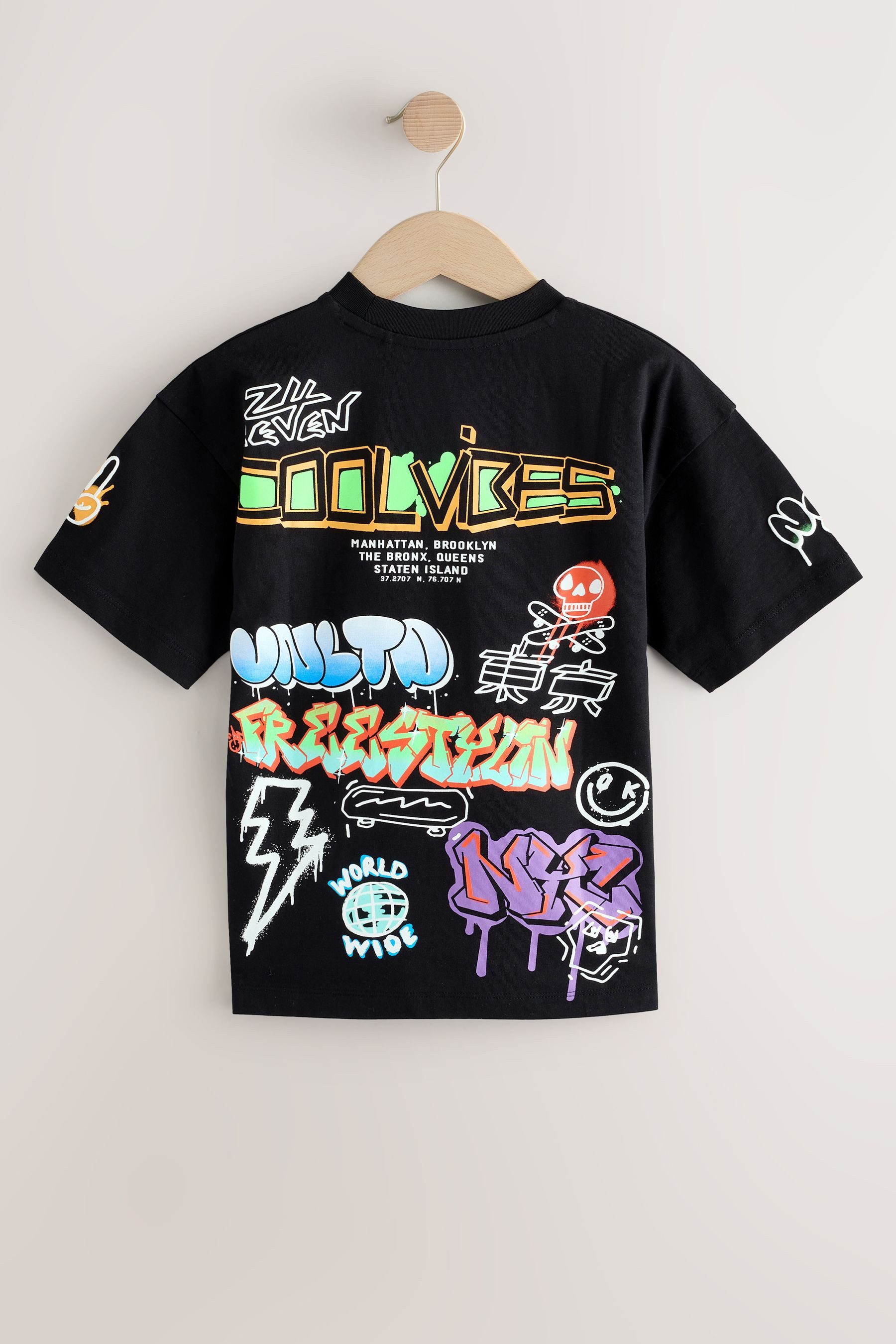 Next Print-Shirt 3er-Pack Relaxed Fit Kurzarm-T-Shirts günstig online kaufen