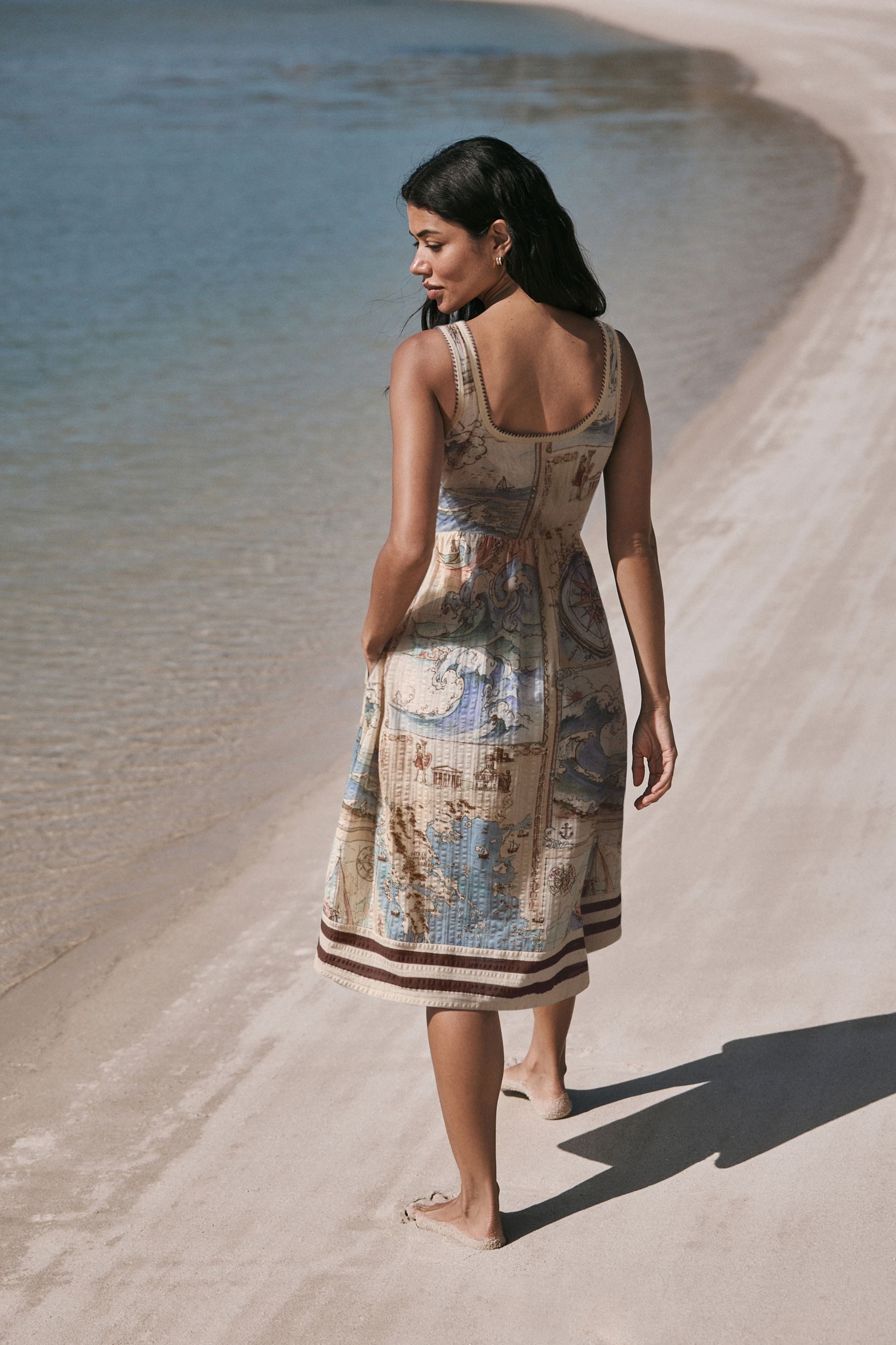 Next Midikleid Midi-Sommerkleid aus Jersey (1-tlg) – Bild 2 von 5