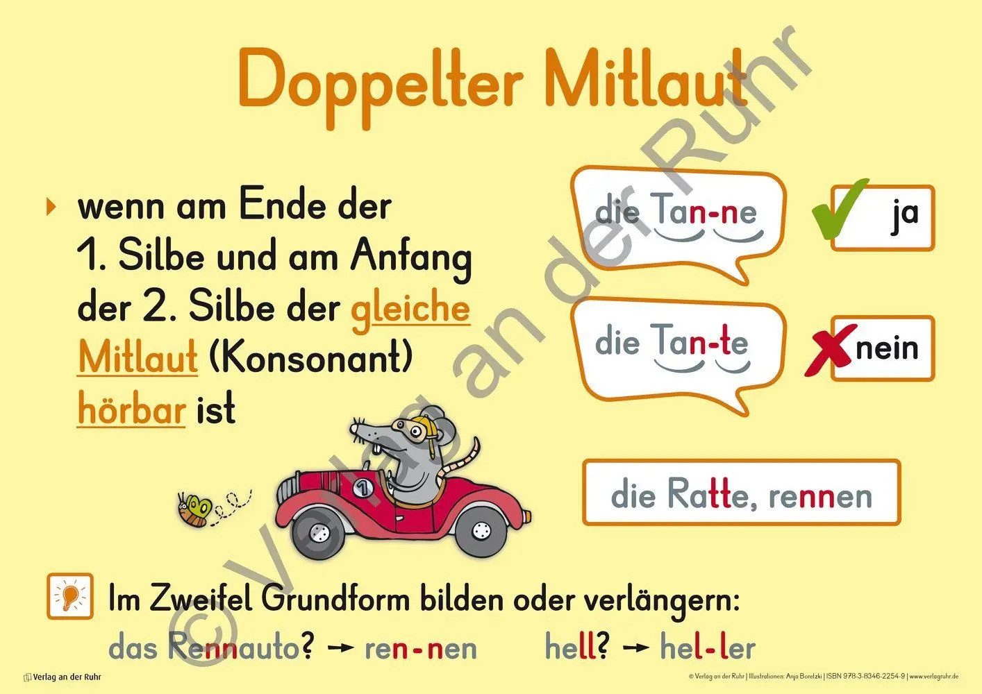 Verlag an der Ruhr Poster Merk-Poster: Rechtschreibung - Aufbauwissen günstig online kaufen