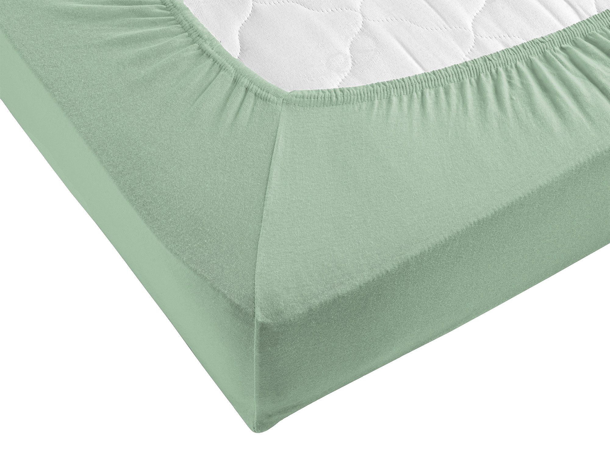 Visaggio Spannbettlaken Jersey aus 100% Baumwolle Boxspringbett / Wasserbett Spannbetttuch, Jersey, Gummizug: rundum, Spannbettlaken, für Matratzenhöhen bis 32 cm, Steghöhe 40 cm