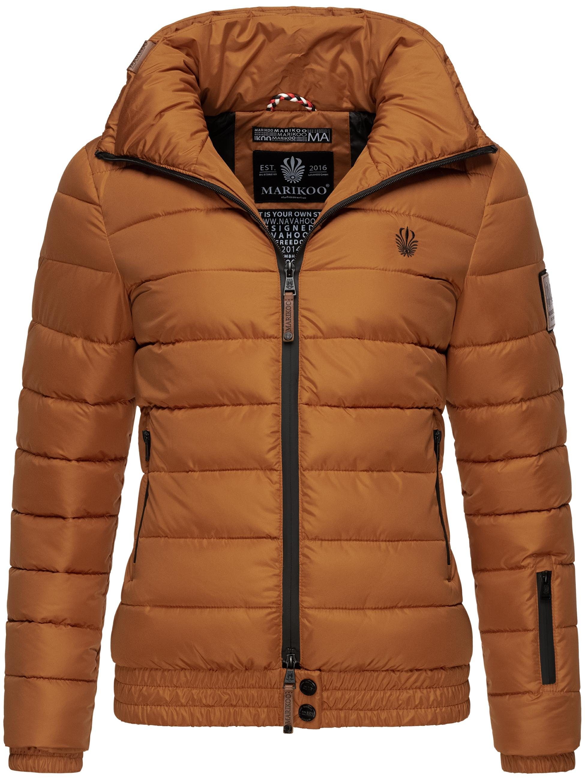 Marikoo Steppjacke Poison stylische Damen Winterjacke mit hohem Kragen