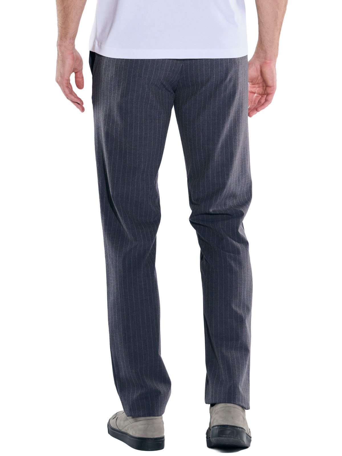 emilio adani Chinohose Herren Chino mit Nadelstreifen, Saphirblau