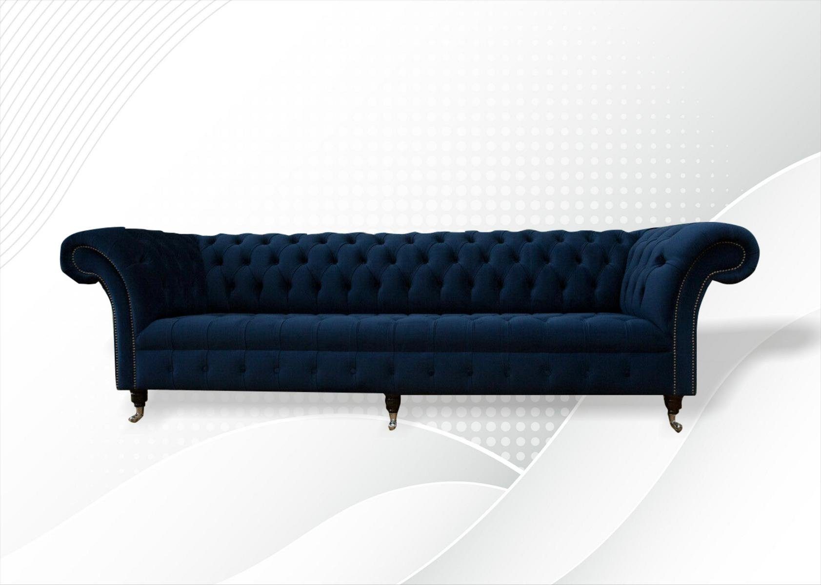 JVmoebel Chesterfield-Sofa, Chesterfield 4 Sitzer Sofa Design Sofa Couch 265 cm | Chesterfield-Sofas