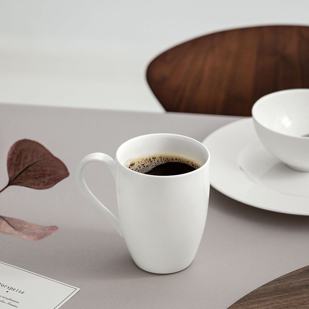 Villeroy & Boch Tasse Royal Kaffeebecher 350 ml, 1-tlg., Porzellan, Premium Bone Porcelain, mikrow.- & spülm.sicher, Made in Germany