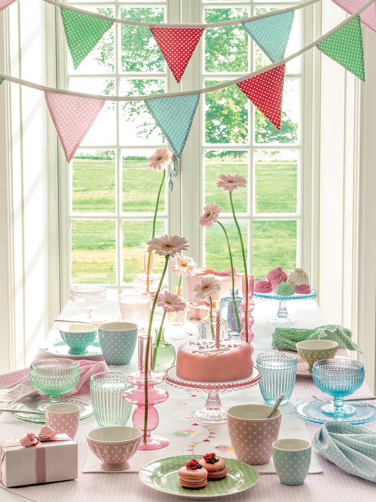 Greengate Espressotasse Dotty Mini Latte Cup pale blue 0,13l, Steingut