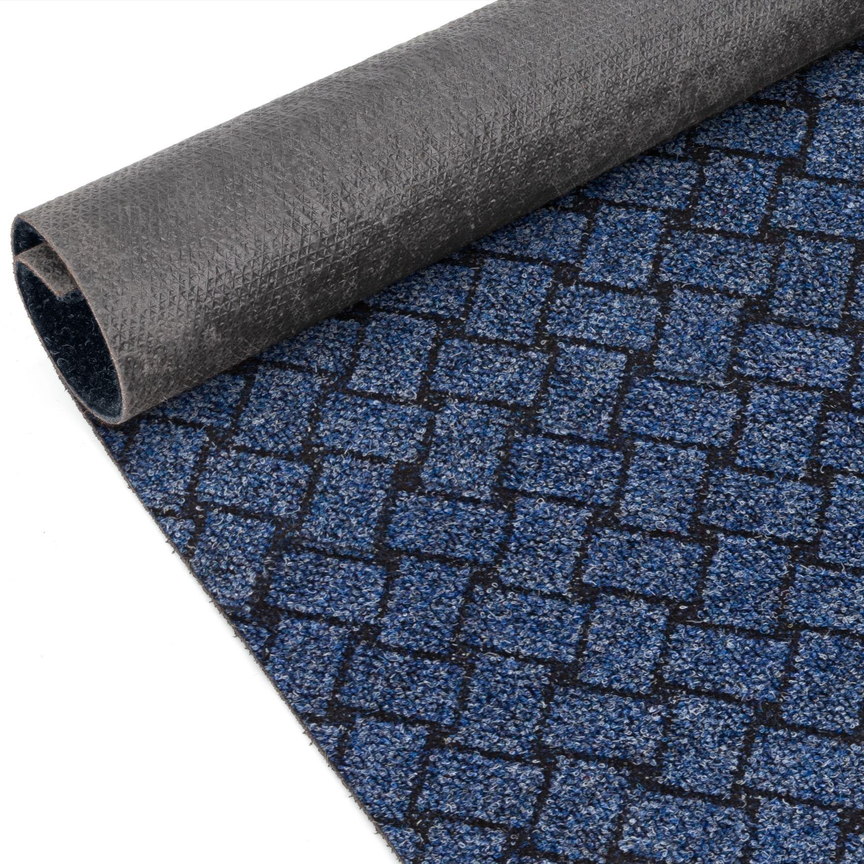 ANRO, Flurläufer Läufer Fußmatte 6 Höhe: Textil Textil Melbourne mm, Rechteckig, Blau Pflasterstein, Läufer Vorleger