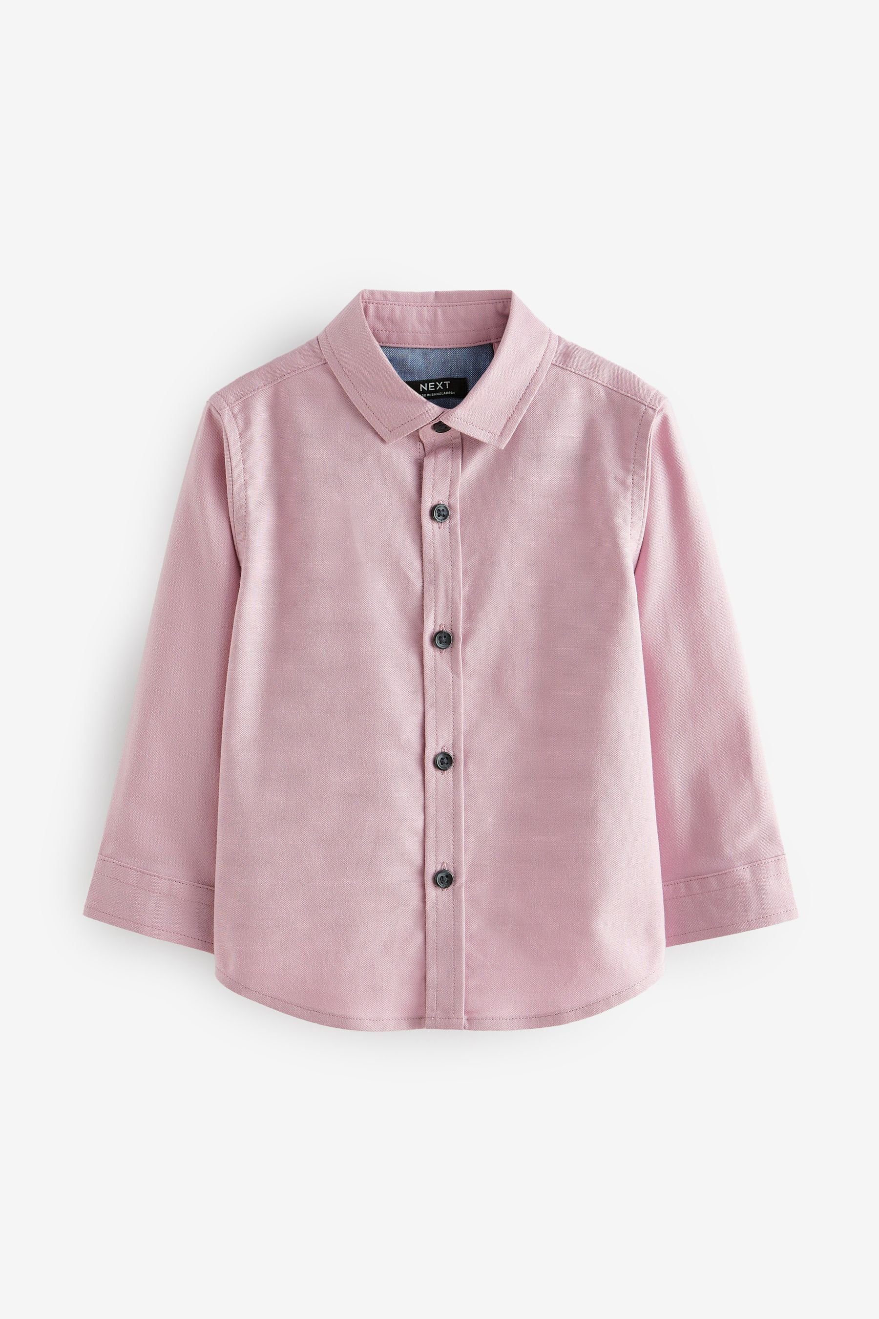Next Langarmhemd Langärmeliges Oxfordhemd (1-tlg) Pink