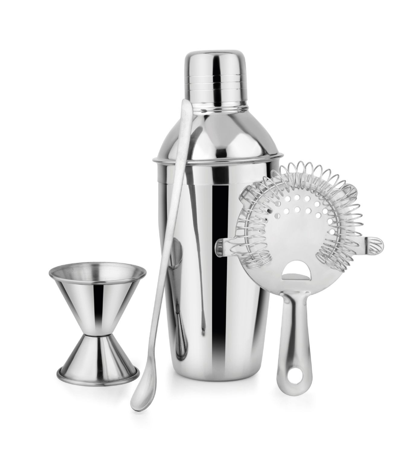 Messbecher Edelstahl Cocktail-Set Shaker Messbecher 500ml Flaschenöffner Barmixer