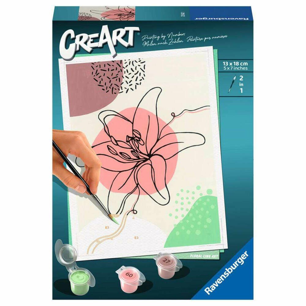 Malen nach Zahlen CreArt Floral Line Art