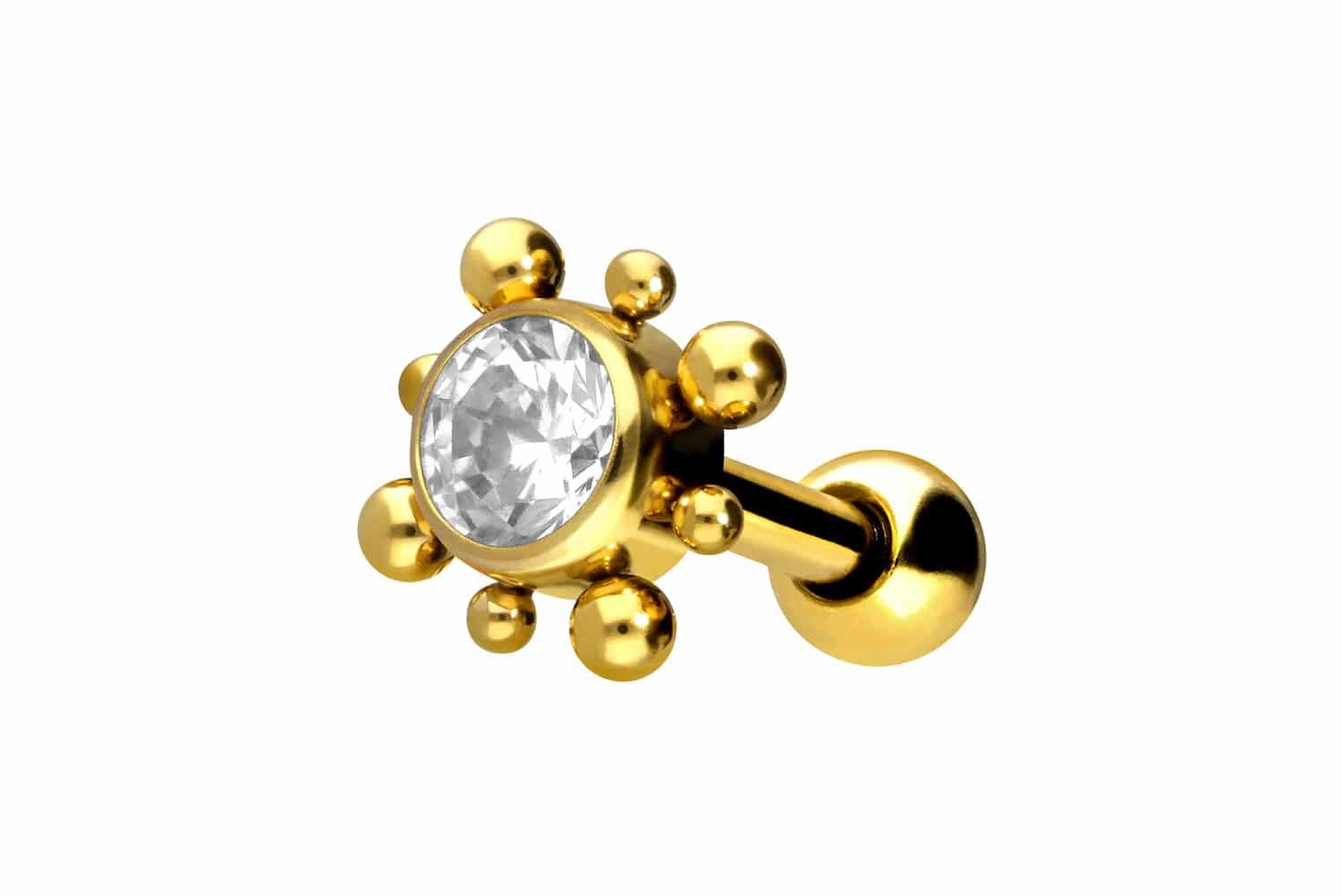 PIERCINGLINE Piercing-Set Chirurgenstahl Ohrpiercing KRISTALL + günstig online kaufen