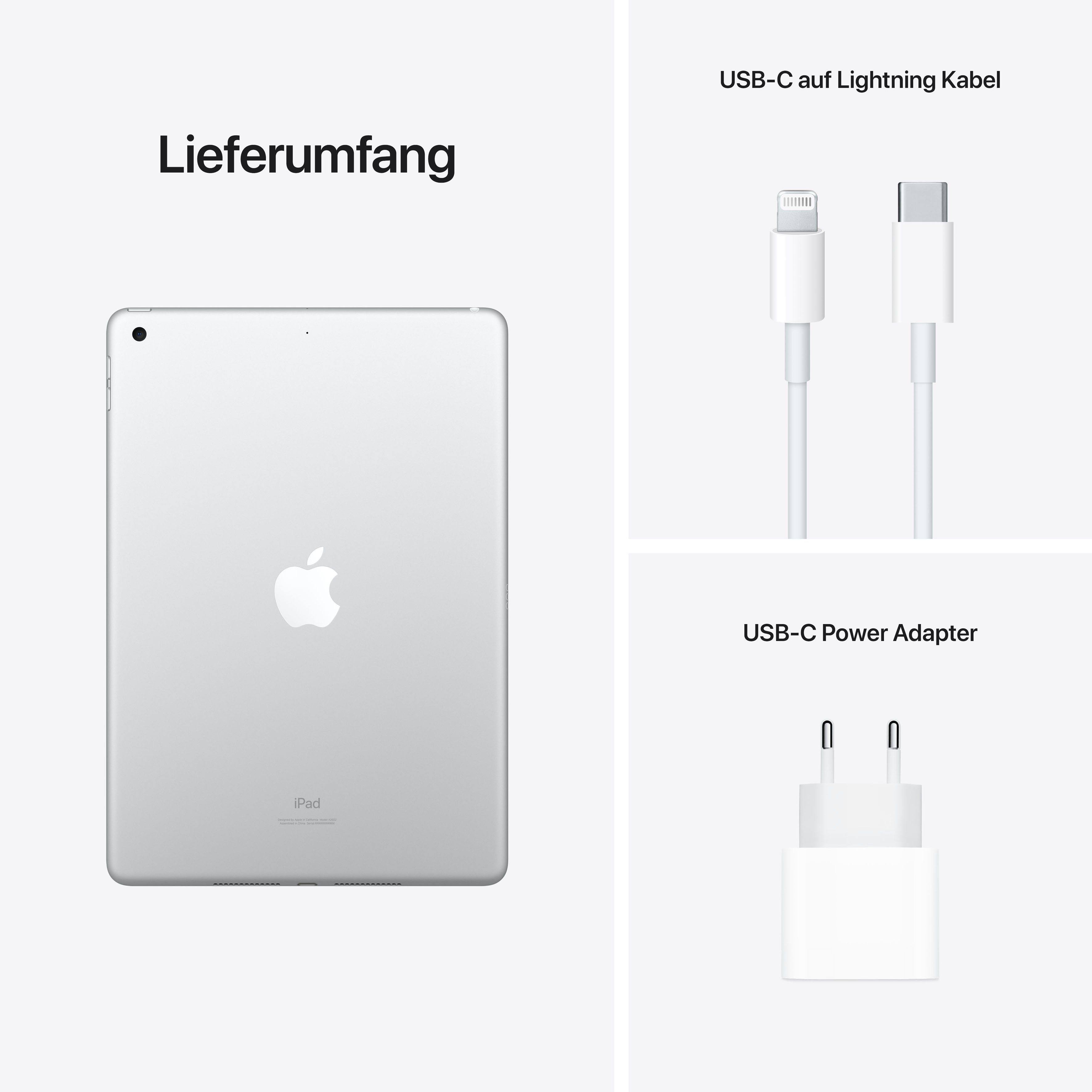 Apple iPad 10.2" Wi-Fi (2021) 9 Generation 256 (10,2", Tablet iPadOS) Silver GB