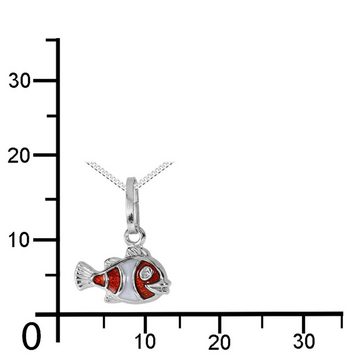 OSTSEE-SCHMUCK Kette mit Anhänger - kleiner Fisch - Silber 925/000 -, (2-tlg)