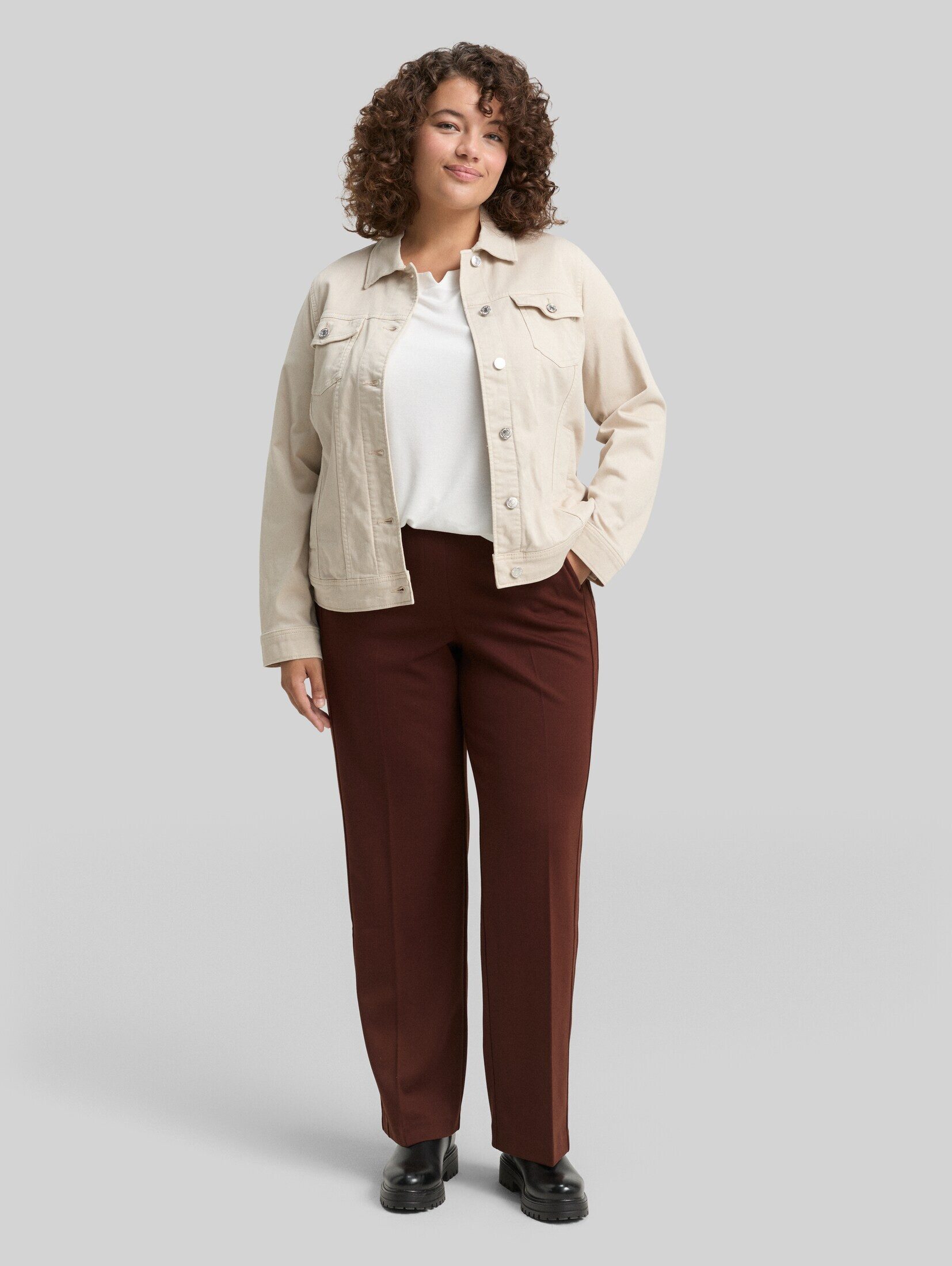 TOM TAILOR PLUS Stoffhose Hosen & Chino Plus Size - Straight Hose